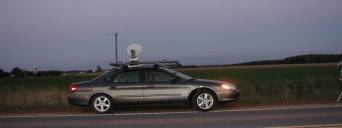As the day went along, Jerry rigged things so that he could operate from within the car.