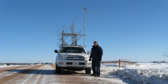 EN-44 south of Athens, WI.  About -8 degrees. I'm 15 minutes late to grid